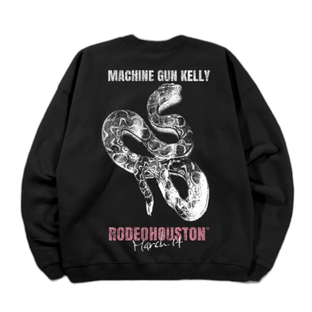 🆕️ Machine Gun Kelly Outlaw Rodeo Houston Crewneck Pullover Sweatshirt